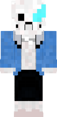 sry i uploaded it as a player like a noob XP any ways Sans uses hes blue glowing for magic he can summon gaster blasters bone attacks that work like arrows and blue bone attack that hits anything that moves no matter what