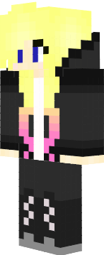 I, VivianDoesMC, made this skin for a friend of mine who needed a skin. It has an ombre from blonde to pink and a cool, dark outfit.