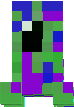 A Purple Blue Aqua and green baby creeper