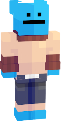 Box man with poker face Minecraft Skin