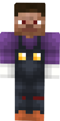 Minecraft skin that combines waluigi and steve together. Why? well why not...