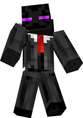the coolest enderman in a suit ever i alwys wanted to have a skin like this