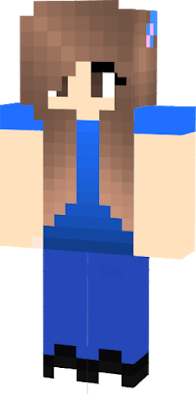 Hey guys! I thought I would change my skins up a bit by making a skin based off of me! I have brown hair and dark hazel eyes. I also were black sneakers and long royal blue pants. Although the shirt isn't like my normal shirt I just like the way it looked. Also I kept the fox ears and tail because foxes are my favourite animal, as you can tell by my MC IGN (SaffhireFox) -SaffhireFox