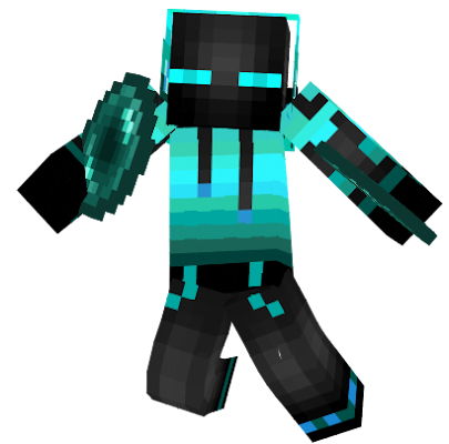 loves ender pearls, loves blue and loves to go to the end to defeat the ender dragon!!!