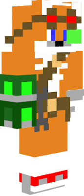 I like Tails more than Sonic, so I made my own Sonic Boom Minecraft Skin. The green device on the right arm is a arm cannon seen in the video: 