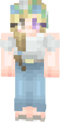 Hai guys~! This is a skin I threw together of my O.C. Arielle (Kinda like the mermaid, with the ending of Cinderella> Like ya know Areil EKKEKEKEKKELLELE oki Imma stop talking now c:) Oki but ye, The original had a crop top but it looked like  sO BELT IT IS! Oki Im sorry thats all. Byeee~!