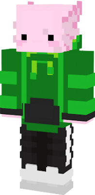 Axalotl in green hoodi