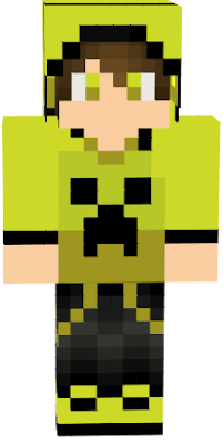 GIVE CREDIT TO Z31T~ PRIVATE SKIN BY Z31T ------------------------------------------ This is a guy wearing a hoodie (with a creeper face on it, and its collored gold) he is also wearing pants and shoes that are gold. His eyes are also gold.