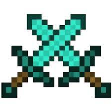 minecraft swords crossed