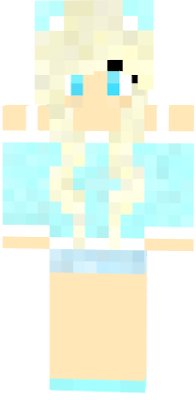 Another one of SnowyEcho's skins with cute cat eyes and a tank top with jean shorts.