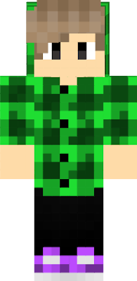 groene skin met bloes