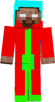 green red and a little blue but its actually herobrine