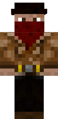My cowboy skin with a 3d hat, creeper face on the back and 2 revolvers I made in 2012 with a little 2023 polish. Updated to work with the new 64x64skin template.
