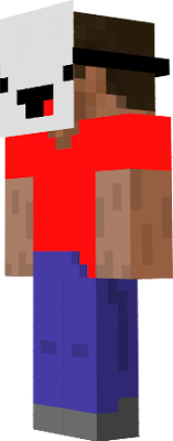 A racist Steve in a red shirt and nhamface.