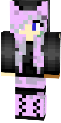 A stupid furry (representing me in minecraft) I spent way to long on this skin but iv absloutley love her!