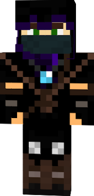 JLOPlays Skin (JohnLivesOn) black/purple thief style skin by JohnLivesOn with black hood and leather armory. (bow and arrow)