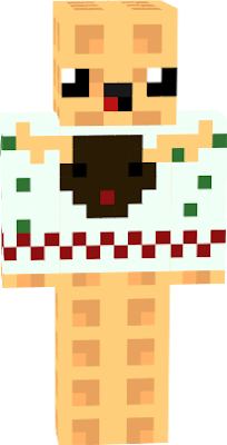 A waffle in a christmas sweater