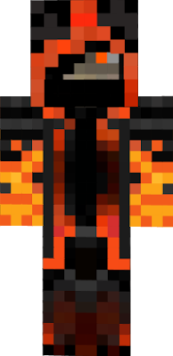 an evil looking guy with flames coming up from his fists