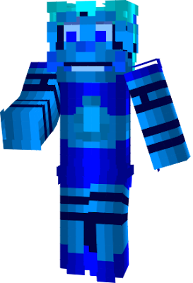 Here's MC Baby painted blue by Mac, after MC Baby jumped out of the portal and was deactivated, Mac saw her and decided to paint her blue, which is the same color as her sneakers, after MC Baby is reactivated, she found out that everyone was laughing since Mac painted her blue.
