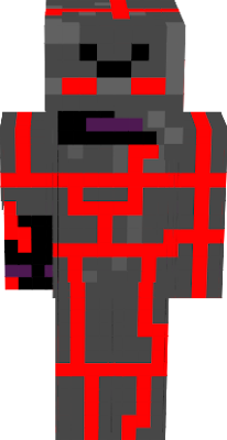 A hurt enderman soldier that has a very powerful over aurmor