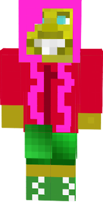 red jacket green skrit long pink hair short boots blue trcouse eyes
