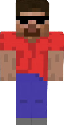 uh, the name says it! IT's a Steve with a red shirt and sunglasses!