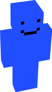 a blue guy and he haves a youtube logo on the back