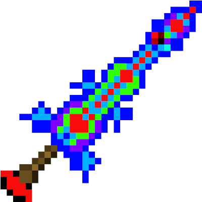 Crafting a ULTIMATE RAINBOW SWORD in Minecraft PE 