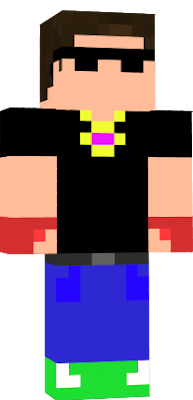 he is a kopy of skydoseminecraft the glasses and the thing arond his neak he is my best careter ;D before he WAS BLAK STEVE I NO !!! LOL he has a blak shert and a creeper on the bake of his shert so pips is he cool or what I WILL KILL IF U SAY NO GOT THAT!! THANKS ;D bye bye asdgdeg3okinhjyughfdr that mins 