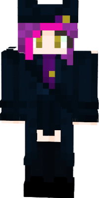 pink magenta purple hair girl detective