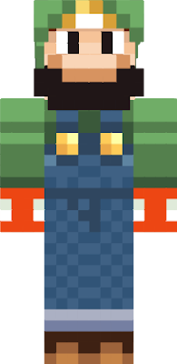 IMnintendo's skin in minecraft (Luigi with IM on the hanns to signify IMnintendo)