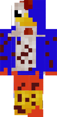 captain chicken is a captain that he is death by 1999 and his skin now mud and stripped shirt