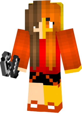 WOw guys! Huge improvement from my other FireGod skin. added a beanie, changed outfit to just a red and orange shirt and orange skater shoes! :D