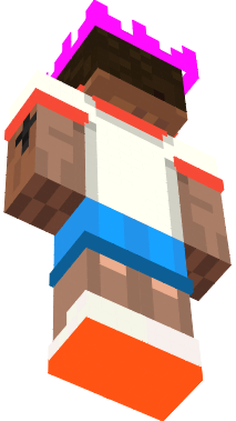 These cool clothes are as realistic as you can get for Minecraft! 3D looking shoes , bottom of the shorts, top of the torso, tatoo and a Pink PARTY HAT!