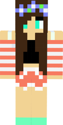 my skin. flower headband in colors and striped cardigan with black tank