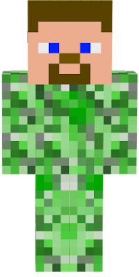 It's a creeper, and it's wearing a Steve mask.