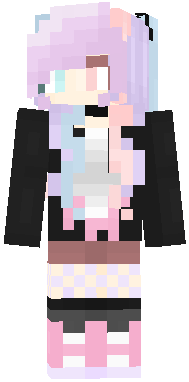 I've looked at the Pastel Goth skins on here and most of them, no offense, are horrible. They're copied without credit, aren't really Pastel Goth, or just have bad quality. The Male skins look great but most of the girls are trashy and fake. So, I found an AMAZING skin on planetminecraft and edited it! All credit to Pastel Goth Girl? on Planetminecraft! #editwithcredit I also wanna dedicate this to Chibi_Eren_. HI SENPAI, IT'S TOBI.
