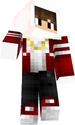 Winter Hoodie- Gold Chain-Maroon Jacket-Red and White sneakers-black and white gym pants-white t-shirt- His real name is Batman, spying for jason bourne, killed ethan hunt, is legit and awesome, works for the CIA along with Taylor Scott Williams. By using this skin you are giving license to the CIA to access all your info. Be careful. Beware, or die.