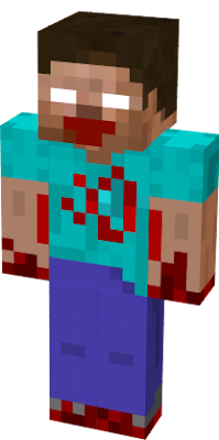 cursed steve but with blood