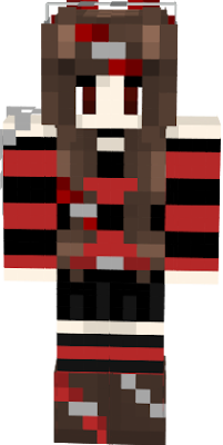 Black/Red Punk Rock style catgirl skin made by DestinyEchoes on DeviantArt! :)