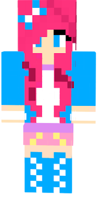 Pinkie Pie uma festeira do desenho My Little Pony vai ao Minecraft.
