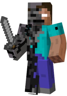 He is part herobrine part wither skeleton. He holds a stone sword like a wither skeleton!