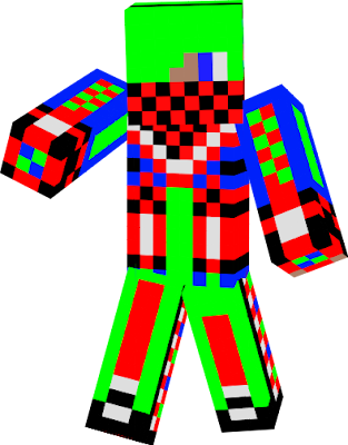 i like green blue red and white and i wana be our skin for minecraft