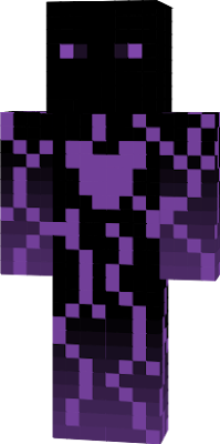 black with fading purple on legs and arms. a purple heart and veins.
