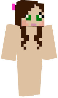 This is her skin with no clothes at all. Just a hair, some eyes and a bow.
