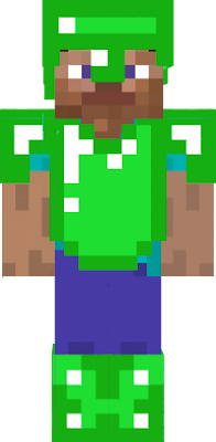 it is steve with emerald armor