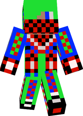 i like green blue red white and black and i wana be our skin for minecraft