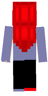 Backwards girl with red hair and a blue sweater. This is my first skin so please dont hate on it.