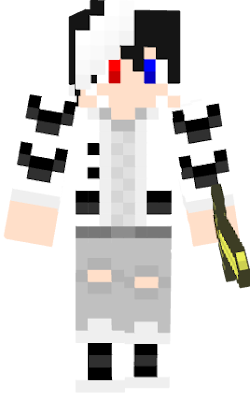 My Lil'brother's skin.🐯 Note: His still a Herobrine you can change eyes to white.