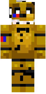 its witherd golden freddy with white eyes simple